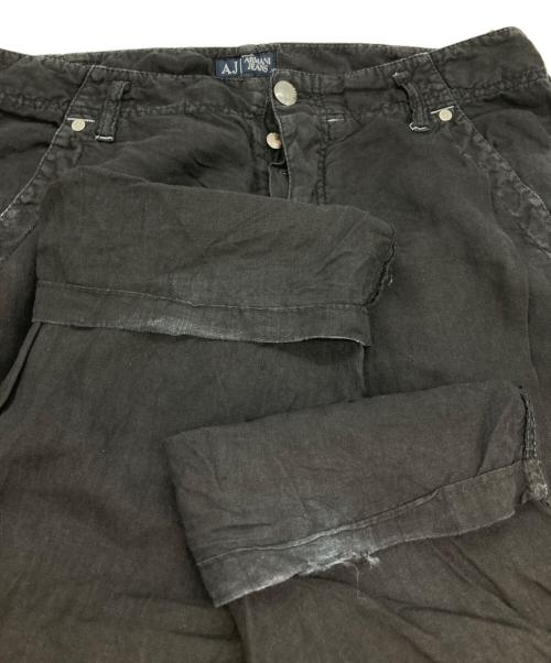 ARMANI JEANS（アルマーニジーンズ）ARMANI JEANS (アルマーニジーンズ) リネンパンツ ブラック サイズ:36の古着・服飾アイテム