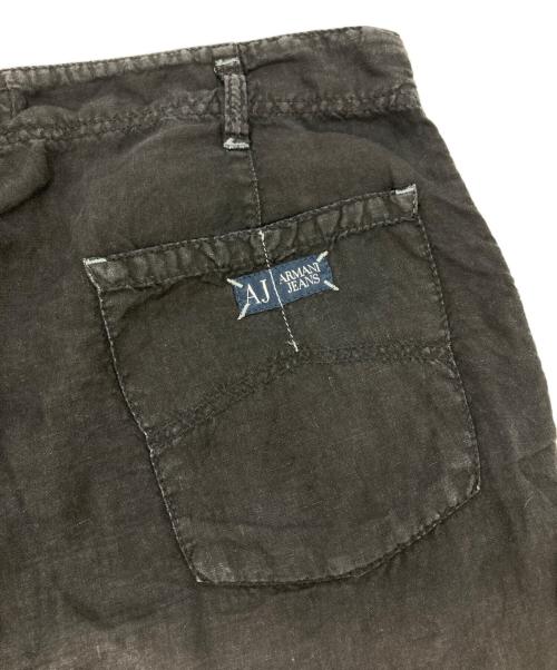 ARMANI JEANS（アルマーニジーンズ）ARMANI JEANS (アルマーニジーンズ) リネンパンツ ブラック サイズ:36の古着・服飾アイテム