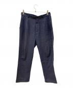 ARMANI JEANSアルマーニジーンズ）の古着「リネンブレンドパンツ」｜ネイビー
