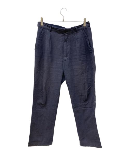 ARMANI JEANS（アルマーニジーンズ）ARMANI JEANS (アルマーニジーンズ) リネンブレンドパンツ ネイビー サイズ:USA30の古着・服飾アイテム