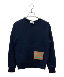 Acne studios（アクネ ストゥディオズ）の古着「フェイスパッチスウェット」｜ネイビー