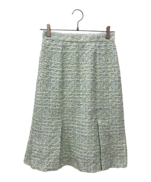 ANAYI（アナイ）ANAYI (アナイ) スパンコールツイードスカート グリーン サイズ:SIZE 38の古着・服飾アイテム