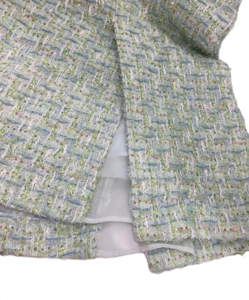 ANAYI（アナイ）ANAYI (アナイ) スパンコールツイードスカート グリーン サイズ:SIZE 38の古着・服飾アイテム