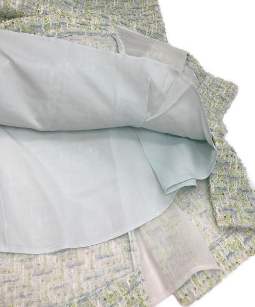 ANAYI（アナイ）ANAYI (アナイ) スパンコールツイードスカート グリーン サイズ:SIZE 38の古着・服飾アイテム