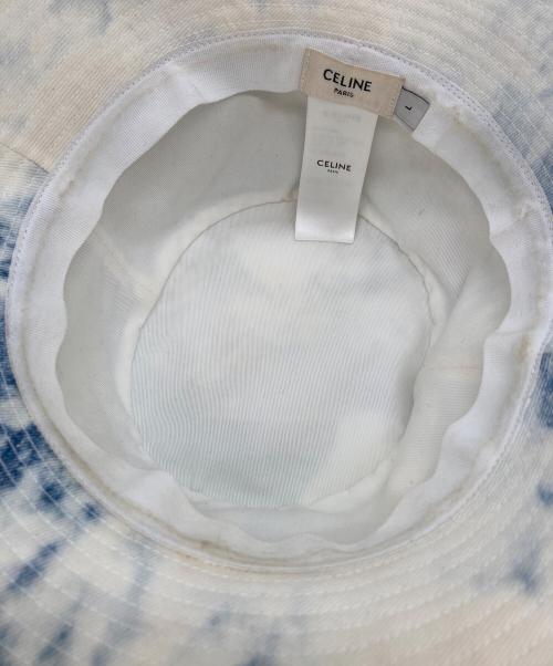 CELINE（セリーヌ）CELINE (セリーヌ) ブリーチ加工バケットハット ブルー サイズ:Lの古着・服飾アイテム