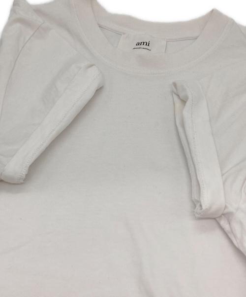AMI PARIS（アミ パリス）AMI PARIS (アミ パリス) ハートロゴTシャツ ホワイト サイズ:Sの古着・服飾アイテム