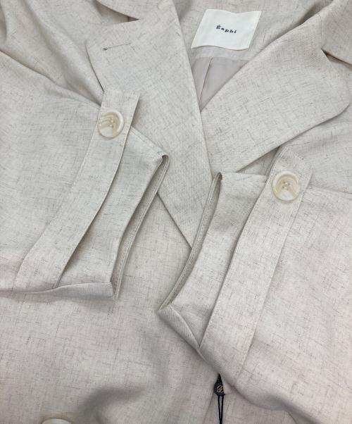 Eaphi（エフィ）Eaphi (エフィ) リネンブレンドコート ベージュ サイズ:S 未使用品の古着・服飾アイテム