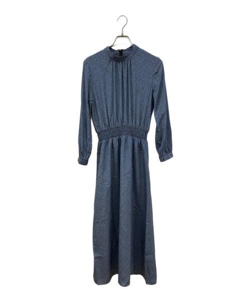 SHIPS（シップス）SHIPS (シップス) ウエストシャーリングプリントワンピース ブルー サイズ:Mの古着・服飾アイテム
