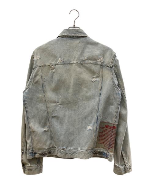 DIESEL（ディーゼル）DIESEL (ディーゼル) ダメージ加工デニムジャケット インディゴ サイズ:Ⅼの古着・服飾アイテム