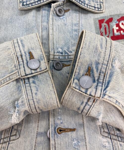 DIESEL（ディーゼル）DIESEL (ディーゼル) ダメージ加工デニムジャケット インディゴ サイズ:Ⅼの古着・服飾アイテム