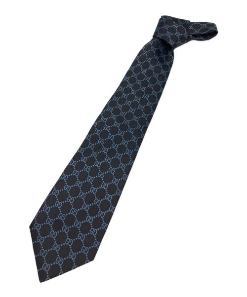 GUCCI（グッチ）GUCCI (グッチ) GG柄ネクタイ ネイビー サイズ:-の古着・服飾アイテム