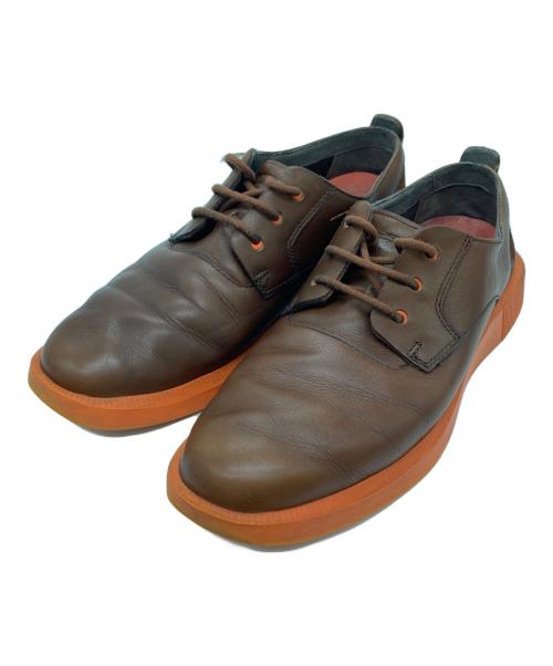 CAMPER（カンペール）CAMPER (カンペール) Bill/レザースニーカー オレンジ×ブラウン サイズ:25.5の古着・服飾アイテム