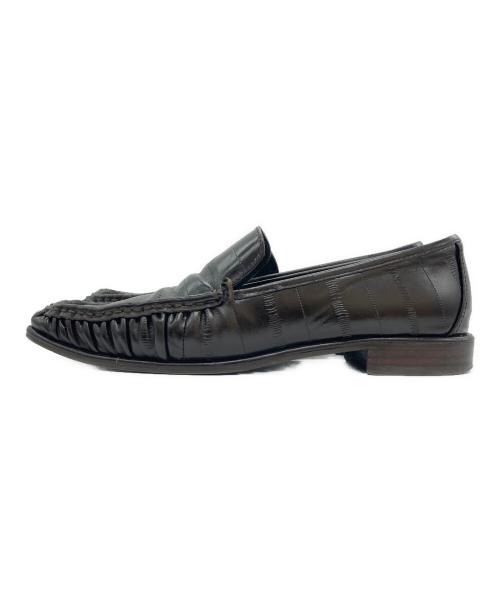 TODAYFUL（トゥデイフル）TODAYFUL (トゥデイフル) squaretoe gather loafers/ローファー ダークブラウン サイズ:38の古着・服飾アイテム