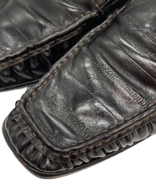 TODAYFUL（トゥデイフル）TODAYFUL (トゥデイフル) squaretoe gather loafers/ローファー ダークブラウン サイズ:38の古着・服飾アイテム