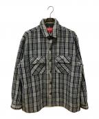 SUPREMEシュプリーム）の古着「シャツジャケット/Heavy Flannel Shirt」｜グレー×ブラック