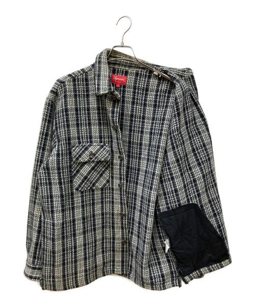 SUPREME（シュプリーム）SUPREME (シュプリーム) シャツジャケット/Heavy Flannel Shirt グレー×ブラック サイズ:Ⅼの古着・服飾アイテム