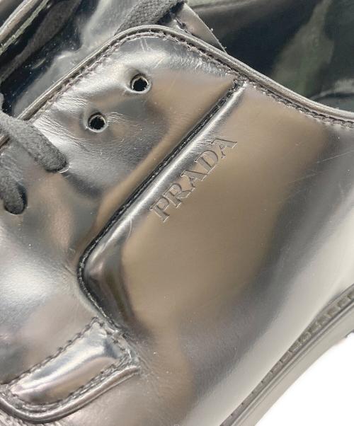 PRADA（プラダ）PRADA (プラダ) プレーントゥダービーシューズ ブラック サイズ:8 1/2の古着・服飾アイテム
