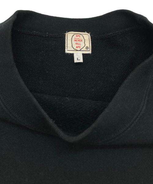 A BATHING APE（アベイシングエイプ）A BATHING APE (アベイシングエイプ) プリントスウェット ブラック サイズ:Ｌの古着・服飾アイテム