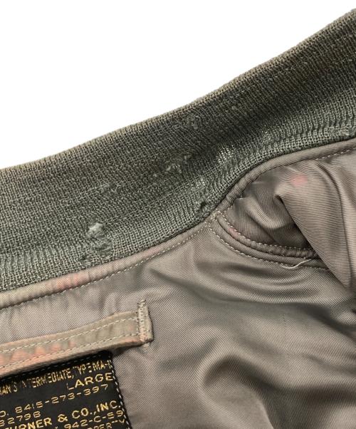 USED（ユーズド）USED (ユーズド) MA-1ジャケット カーキ サイズ:LARGEの古着・服飾アイテム