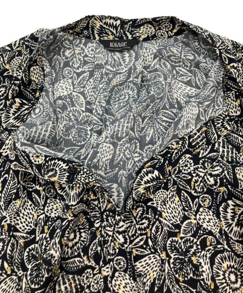 LESAGE（レサージュ）LESAGE (レサージュ) DEVEAUX GOLDラメモノトーンシャツ ブラック サイズ:表記無しの古着・服飾アイテム