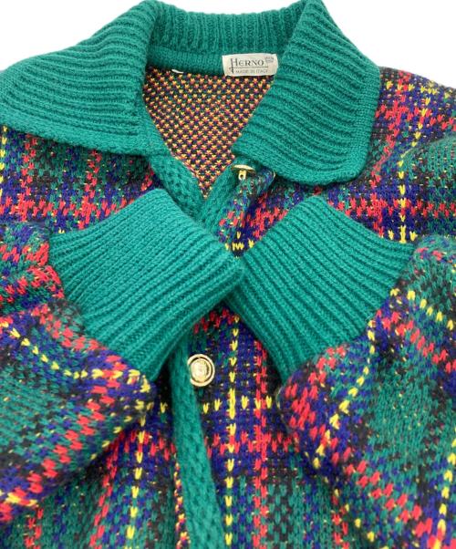 HERNO（ヘルノ）HERNO (ヘルノ) ニットコート マルチカラー サイズ:40の古着・服飾アイテム