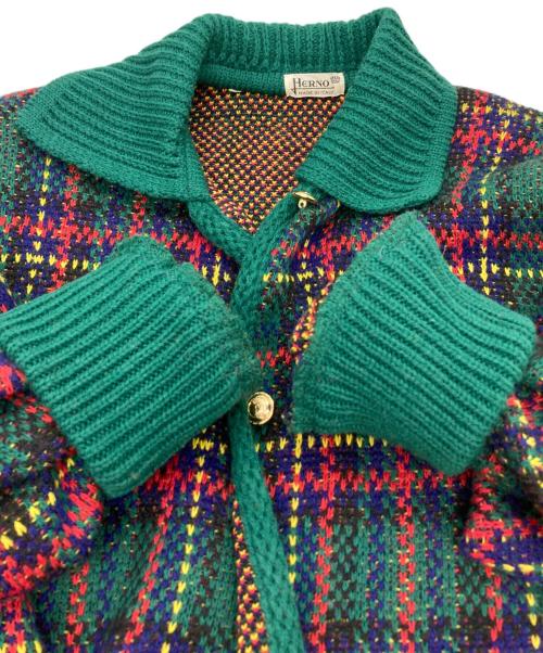 HERNO（ヘルノ）HERNO (ヘルノ) ニットコート マルチカラー サイズ:40の古着・服飾アイテム