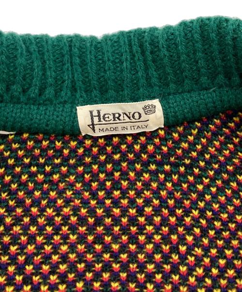 HERNO（ヘルノ）HERNO (ヘルノ) ニットコート マルチカラー サイズ:40の古着・服飾アイテム