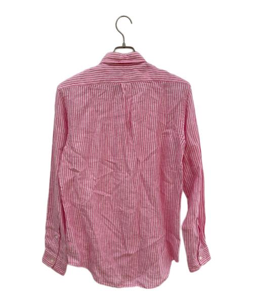 RALPH LAUREN（ラルフローレン）RALPH LAUREN (ラルフローレン) ストライプリネンシャツ ピンク サイズ:Ｓの古着・服飾アイテム