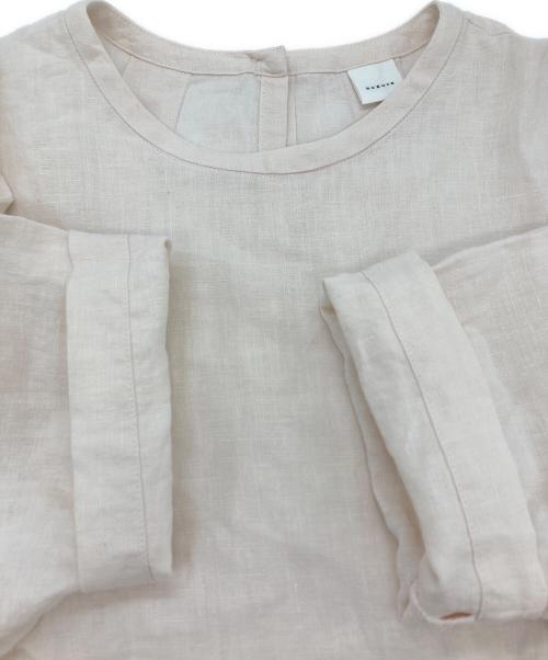 KAGURE（カグレ）kagure (カグレ) リネンクルーネックハーフスリーブ ライトピンク サイズ:FREEの古着・服飾アイテム