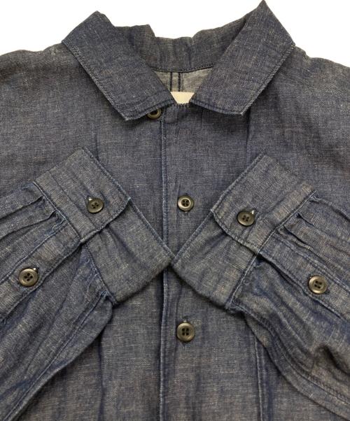 KAGURE（カグレ）kagure (カグレ) コットンリネンデニムオールインワン インディゴ サイズ:Freeの古着・服飾アイテム