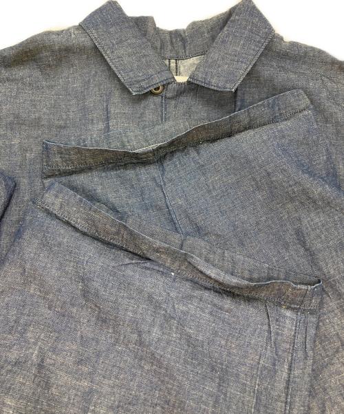 KAGURE（カグレ）kagure (カグレ) コットンリネンデニムオールインワン インディゴ サイズ:Freeの古着・服飾アイテム