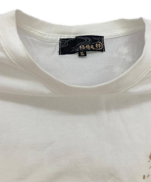 絡繰魂（カラクリタマシイ）絡繰魂 (カラクリタマシイ) 銀河鉄道999刺繍Tシャツ ホワイト サイズ:XLの古着・服飾アイテム