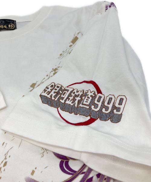 絡繰魂（カラクリタマシイ）絡繰魂 (カラクリタマシイ) 銀河鉄道999刺繍Tシャツ ホワイト サイズ:XLの古着・服飾アイテム