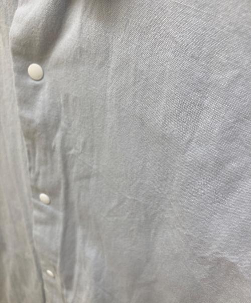 YAECA（ヤエカ）YAECA (ヤエカ) スナップボタンシャツ ブルー サイズ:Ｌの古着・服飾アイテム