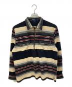 POLO RALPH LAURENポロ・ラルフローレン）の古着「ハーフジッププルオーバーシャツ」｜ベージュ×ブラック