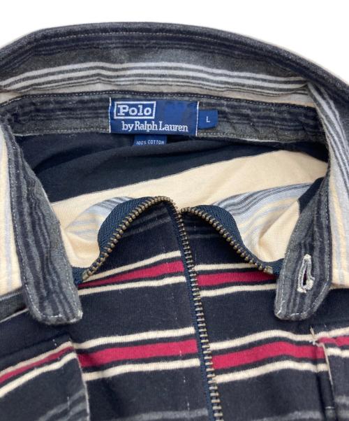 POLO RALPH LAUREN（ポロ・ラルフローレン）POLO RALPH LAUREN (ポロ・ラルフローレン) ハーフジッププルオーバーシャツ ベージュ×ブラック サイズ:Lの古着・服飾アイテム