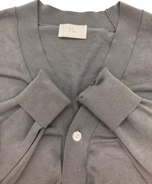 HERILL（ヘリル）HERILL (ヘリル) コットンニットカーディガン グレー サイズ:Ⅿの古着・服飾アイテム