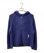 stussyステューシー）の古着「CHUNKY KNIT ZIP HOODIE/ニットジップパーカー」｜ネイビー