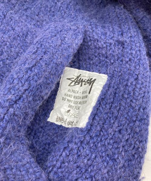 stussy（ステューシー）stussy (ステューシー) CHUNKY KNIT ZIP HOODIE/ニットジップパーカー ネイビー サイズ:Mの古着・服飾アイテム