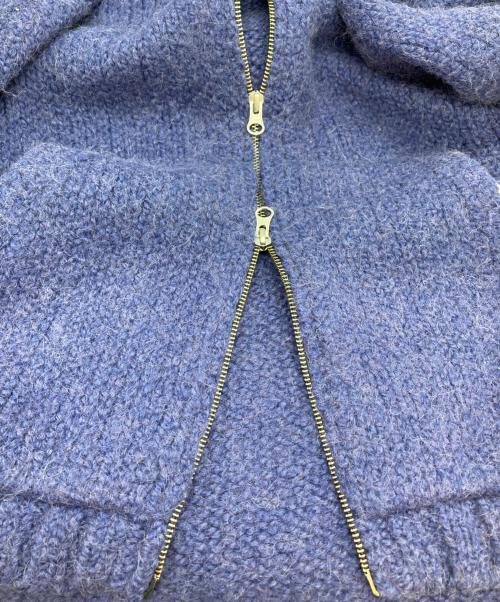 stussy（ステューシー）stussy (ステューシー) CHUNKY KNIT ZIP HOODIE/ニットジップパーカー ネイビー サイズ:Mの古着・服飾アイテム