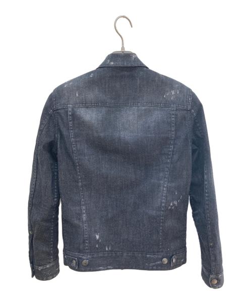 DSQUARED2（ディースクエアード）DSQUARED2 (ディースクエアード) ラインストーンデニムトラッカージャケット ブラック サイズ:44の古着・服飾アイテム