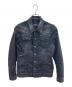 DSQUARED2（ディースクエアード）の古着「ラインストーンデニムトラッカージャケット」｜ブラック