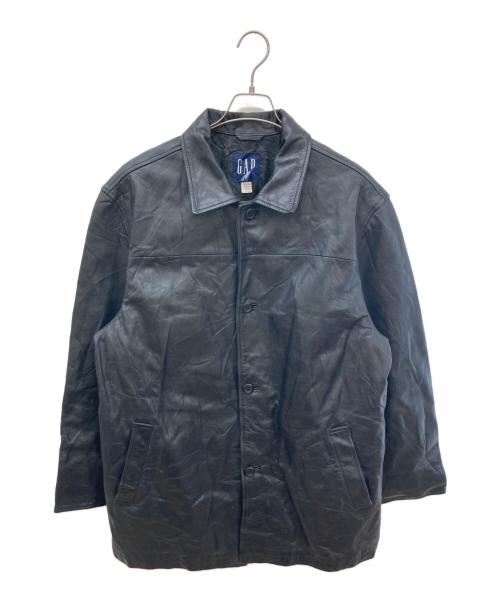 GAP（ギャップ）GAP (ギャップ) レザーカーコート ブラック サイズ:XLの古着・服飾アイテム