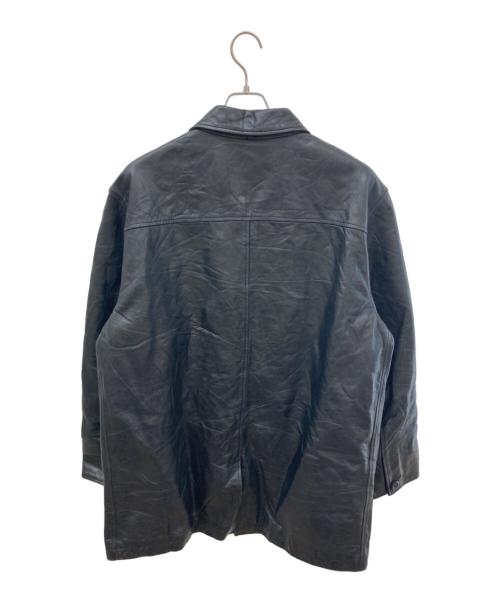 GAP（ギャップ）GAP (ギャップ) レザーカーコート ブラック サイズ:XLの古着・服飾アイテム