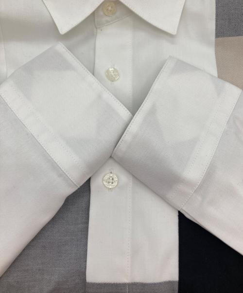 BLACK LABEL CRESTBRIDGE（ブラックレーベル クレストブリッジ）BLACK LABEL CRESTBRIDGE (ブラックレーベル クレストブリッジ) シャツ ホワイト×ベージュ サイズ:Mの古着・服飾アイテム