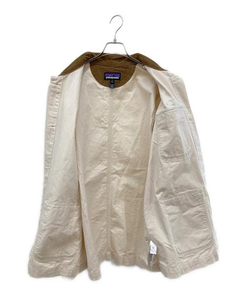 Patagonia（パタゴニア）Patagonia (パタゴニア) ポイント・レイズ・キャンバス・ジャケット/カバーオール アイボリー×ブラウン サイズ:XLの古着・服飾アイテム