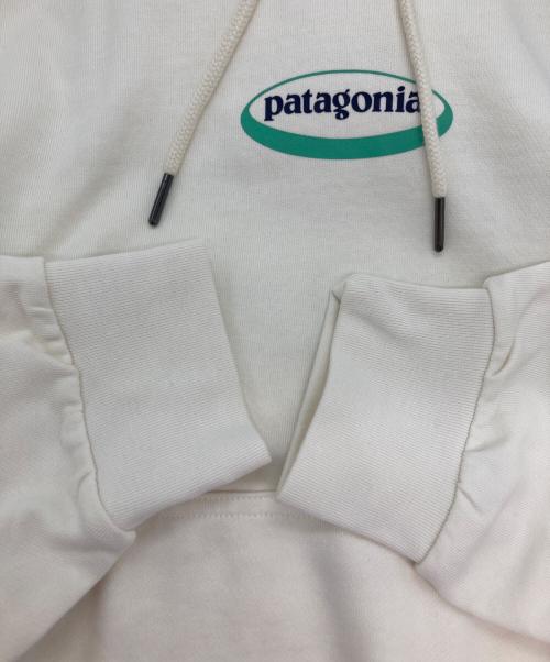 Patagonia（パタゴニア）Patagonia (パタゴニア) '95 オーバル・ロゴ・デイリー・フーディ/パーカー アイボリー サイズ:XLの古着・服飾アイテム