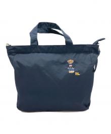 POLO RALPH LAUREN（ポロ・ラルフローレン）の古着「2wayポロベアトートバッグ」｜ネイビー