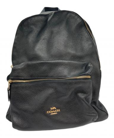 COACH ⭐︎ブラックレザー リュック（中古品） 中古・古着通販】COACH (コーチ) レザーリュック ブラック｜ブランド