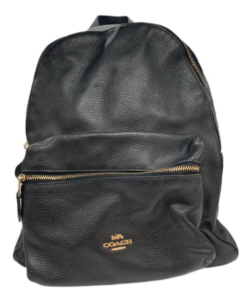 COACH（コーチ）COACH (コーチ) レザーリュック ブラックの古着・服飾アイテム